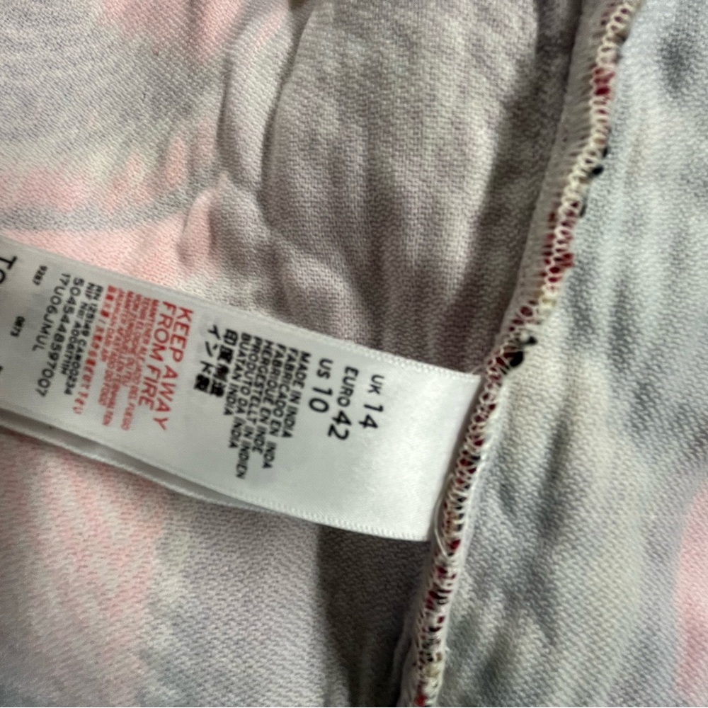 Topshop Embroidered Jacquard Aztec Blazer Jacket US 10 Pink Red Cream Blue - Picture 7 of 8